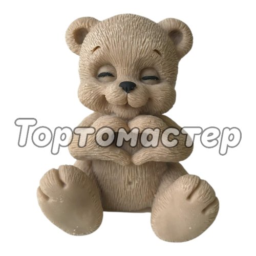 Фигурка из шоколадной глазури "Мишка сердечко" 