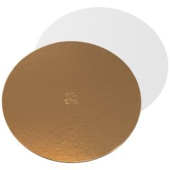 Подложка под торт Золото/Белый ForGenika 1,5 мм 24 см 50 шт