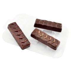 Форма пластиковая Шоколадный батончик 3 шт 