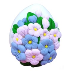 Форма силиконовая Пасхальное яйцо Цветы 4878