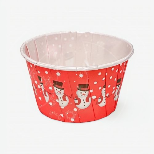 Капсула бумажная с подворотом D50 H40 "Снеговики" 1 шт Б-55 , 6 ₽ Капсула бумажная с подворотом D50 H40 "Снеговики" 1 шт Б-55