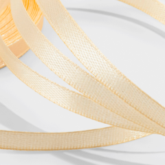 Лента для декора и упаковки Атласная Светло-бежевая 6 мм 23 м 10891091