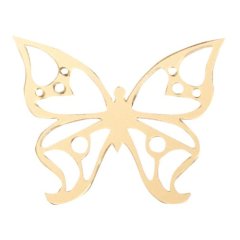Топпер декоративный акриловый "Бабочка №3" Золотой 