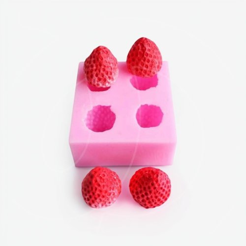 Молд силиконовый 3D "Четыре клубники" М-146							