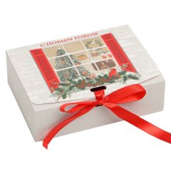 Коробка для сладостей двухсторонняя "С Новым Годом" 16,5х12,5х5 см 7779436