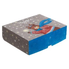 Коробка для сладостей "Праздничный мишка" 20х17х6 см 3597165