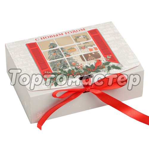 Коробка для сладостей двухсторонняя "С Новым Годом" 16,5х12,5х5 см 7779436