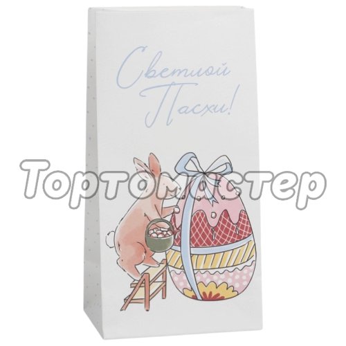 Пакет бумажный для сладостей "Пасхальный кролик" 10×19,5×7 см 7355718