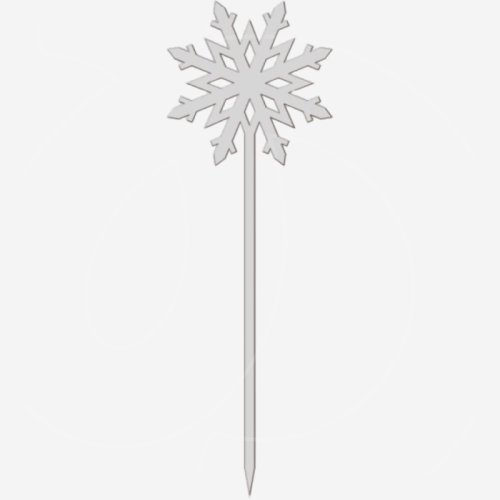 Набор топперов декоративных акриловых "Снежинка" Серебро 4х12 см 3 шт ТСК400