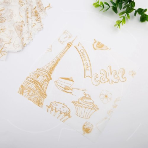 Бумага для бенто-торта "Париж" 18х18 см 1 шт ББ-4