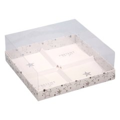 Коробка для сладостей с прозрачной крышкой "Present" 17,8х17,8х6,5 см 9423147
