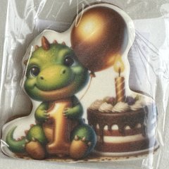 Пряник имбирный "Динозавр с единичкой" 