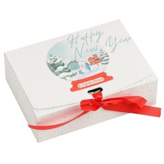 Коробка для сладостей двухсторонняя "Снежный шар" 16,5х12,5х5 см 7779438