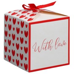 Коробка для сладостей "With Love" 12х12х12 см 9227623