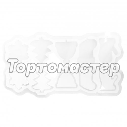 Форма силиконовая для леденцов "Погремушка" Зимний набор 02166
