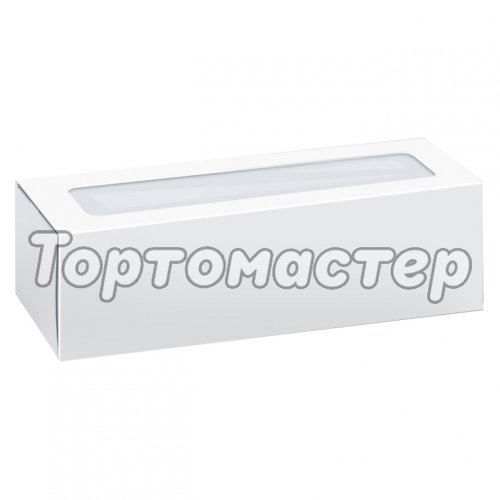 Короб для макарон с окошком Белый 18x5,5x5,5 см КУ-206, 00006