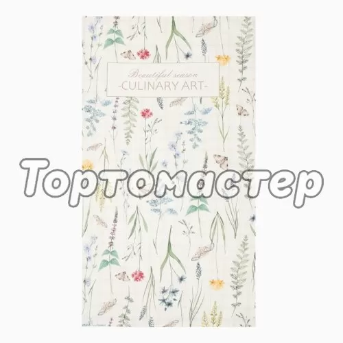 Полотенце кухонное Хлопок "Дикие цветы" 40х73 см 10226808