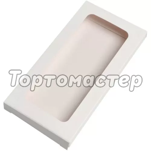 Коробка для шоколадной плитки белая 18х9х1,5 см 50 шт ForG CHOCO I W W 180*90*15 ST