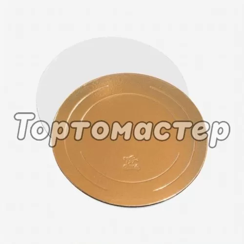Подложка под торт Золото/Белый 3,2 мм 26 см 10 шт ForG BASE 3,2 G/P D 260 S