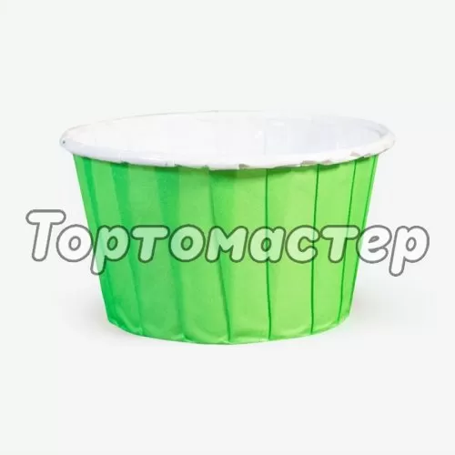 Капсула бумажная с подворотом Светло-зелёная D50 H40 1 шт Б-12