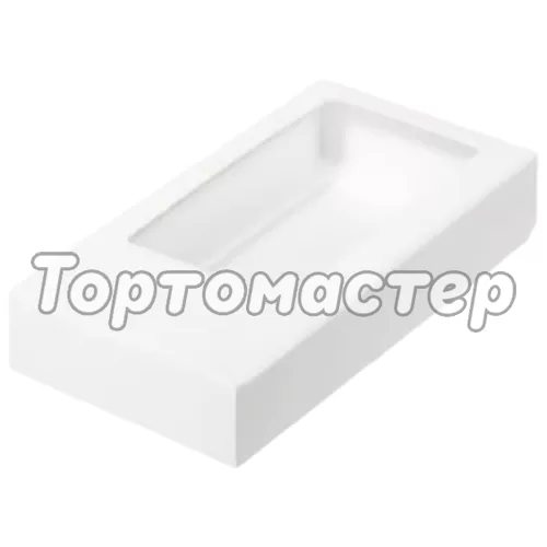 Коробка для дубайского шоколада белая 15,5х7,5х2,5 см 060400