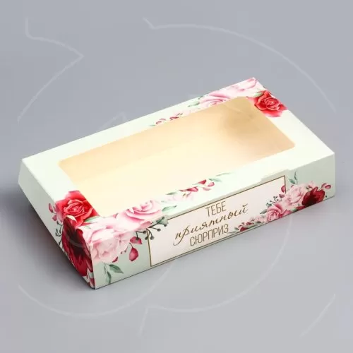 Коробка для сладостей с окном "Сюрприз" 20х12х4 см 9953775