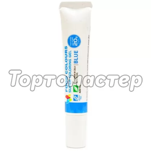 Краситель пищевой гелевый водорастворимый Food Colours "Голубой" 20 г WSG-T07, 25526