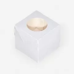 Коробка на 1 капкейк белая 10х10х10 см ForG Muf 1 PRO I W W