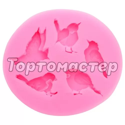 Молд силиконовый "Птички" 6х5,5х1 см 3628342