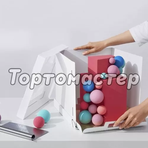 Коробка для торта с окном белая 30х30х30 см ForG STRONG I W W 300*300*300 S